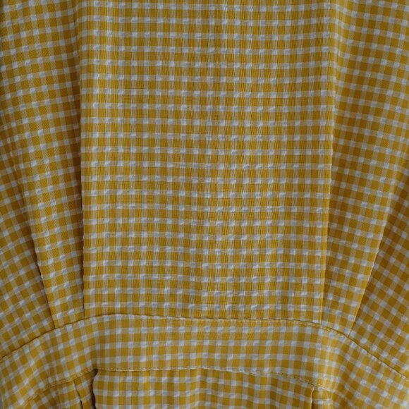 Yesstyle Yellow Seersucker Gingham Dress - Picture 4 of 9